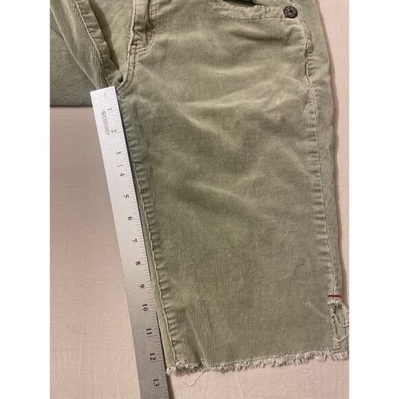 Marisa Christina Corduroy Capri Cropped‎ Pants Womens Size 30 Green - Picture 5 of 8